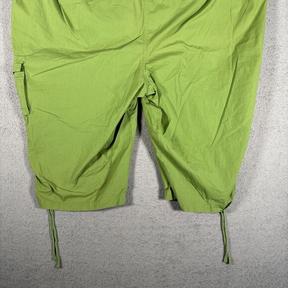 Liz And Me Women's Plus Size 30W‎ Capri Cargo Pants Rip Stop Tie Ankle Stretch - Picture 11 of 11